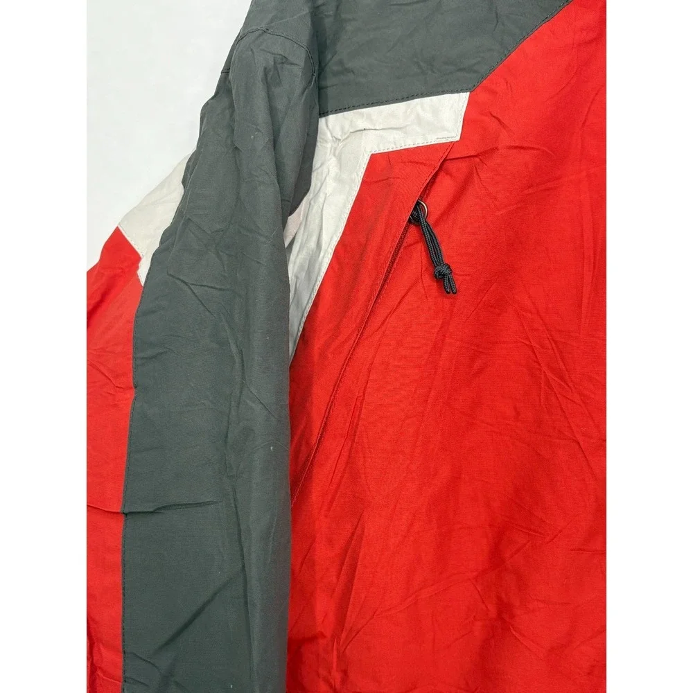 The North Face‎ Hyvent Parka Jacket Mens Red Black Full Zip Waterproof Outdoor L